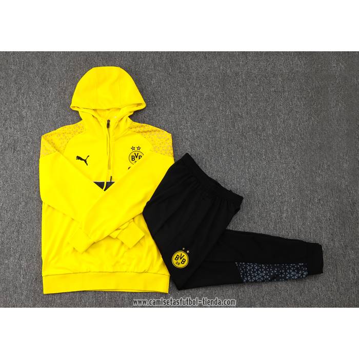 Chandal de Sudadera del Borussia Dortmund 2023 2024 Amarillo y Negro